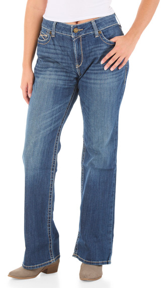 Thumbnail 1: ARIAT Women's 5 Pocket Mid Rise Bootcut Jeans  
