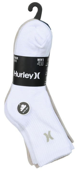 Thumbnail 1: Hurley Men's 8 Pk High Quarter Socks 