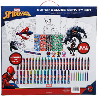 Thumbnail 2: Marvel 60 Pc Spiderman Deluxe Activity Set in Carry Case 