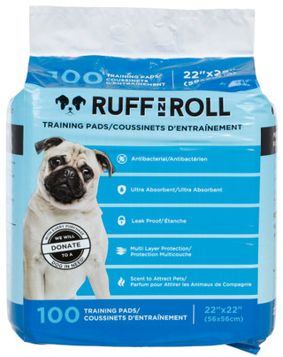 Thumbnail 1: RUFF N ROLL 100 Pk 22x22 Pet Training Pads 