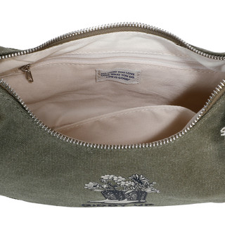 Thumbnail 3: Life is Good Boots & Flowers Small Canvas Shoulder Bag with Keychain 