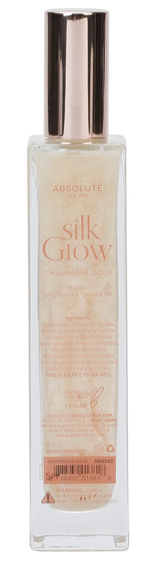 Thumbnail 2: Absolute New York 3.4 oz Champagne Gold Shimmer Body Oil Mist  