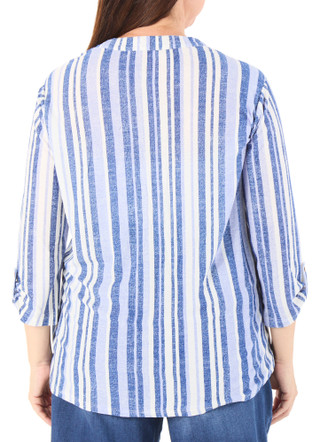Thumbnail 2: Joie De Vivre Women's Plus Quarter Button Top  