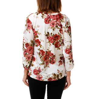 Thumbnail 2: PerSeption Concept Women's 3/4 Sleeve Quarter Zip Blouse 