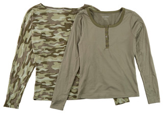 Thumbnail 1: No Comment Junior's 2 Pk Dolman Henley Top Set 