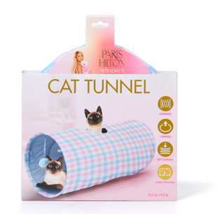 Thumbnail 1: Paris Hilton 19x9 Plaid Expandable Cat Tunnel 