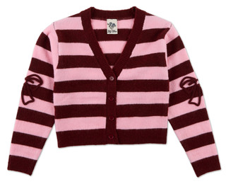 Thumbnail 1: Lily Bleu Girls Long Sleeve Striped Button Front Cardigan 