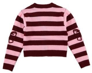 Thumbnail 2: Lily Bleu Girls Long Sleeve Striped Button Front Cardigan 