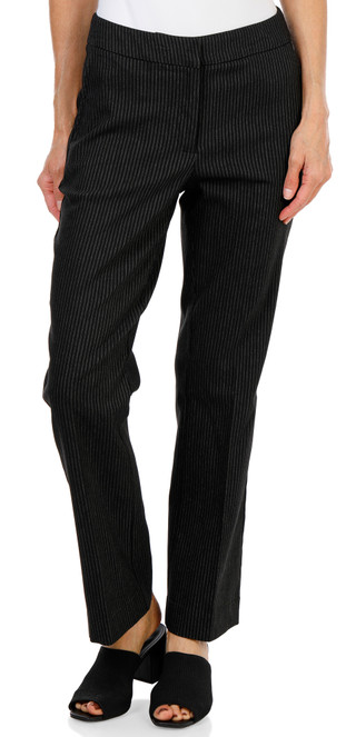 Thumbnail 1: Zac & Rachel Women's High-Rise Pinstripe Slim Bootcut Pants  