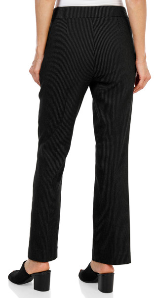 Thumbnail 2: Zac & Rachel Women's High-Rise Pinstripe Slim Bootcut Pants  