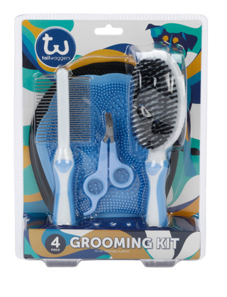 Thumbnail 1: Tail Waggers  4 Pc Dog Grooming Kit  