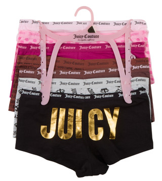 Thumbnail 1: Juicy Couture Women's 7 Pk Boy Cut Tag-Free  Logo Panties 