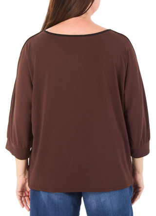 Thumbnail 2: RIO & RIAN Women's Plus Seam Trim Top  