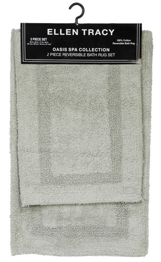 Thumbnail 1: Ellen Tracy 2 Pc Oasis Spa Reversible Bath Rug Set 