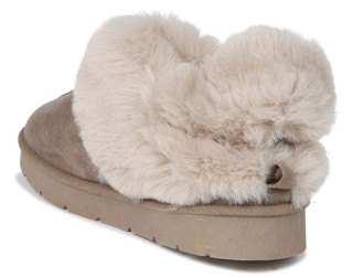 Thumbnail 2: Bebe Women's Fur Back Memory Foam Slippers 
