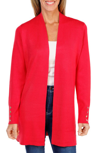 Thumbnail 1: Cyrus Women's Open Front 2 Pocket Cardigan with Button Details 