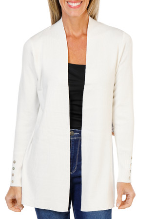 Thumbnail 1: Cyrus Women's Open Front 2 Pocket Cardigan with Button Details 