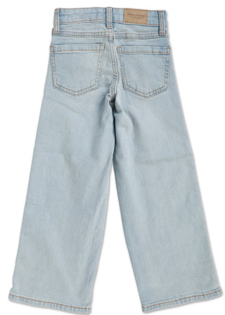 Thumbnail 2: Abercrombie & Fitch Girls 4 Pocket High Rise Wide Leg Jeans w/ Adjustable Waist 