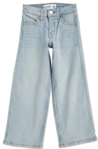 Thumbnail 1: Abercrombie & Fitch Girls 4 Pocket High Rise Wide Leg Jeans w/ Adjustable Waist 