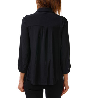 Thumbnail 2: PerSeption Concept Women's 3/4 Roll Sleeve Button Up Top   