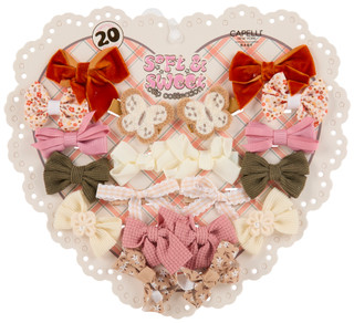 Thumbnail 1: Capelli New York Girl's 20 Pk Soft & Sweet Hair Clip Collection 