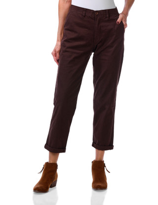 Thumbnail 1: Curve Appeal Women's Cropped Straight Leg Chino Pants  