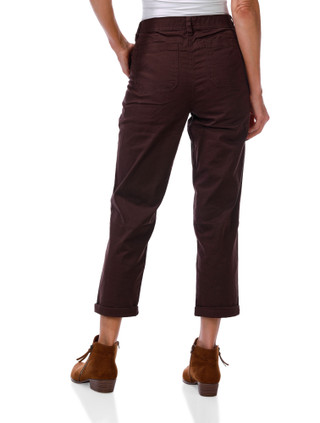 Thumbnail 2: Curve Appeal Women's Cropped Straight Leg Chino Pants  