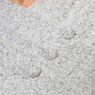 Thumbnail 3: Corvia Women's 3/4 Sleeve Hacci Button Neck Top 