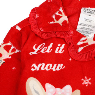 Thumbnail 2: Rudolph The Red-Nosed Reindeer Toddler Girls 2 Pc Christmas Character Pajama Pants Set 