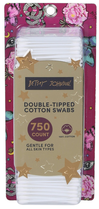 Thumbnail 1: Betsey Johnson 750 Ct Double-Tipped Cotton Swabs 
