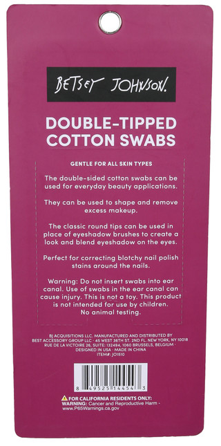 Thumbnail 2: Betsey Johnson 750 Ct Double-Tipped Cotton Swabs 