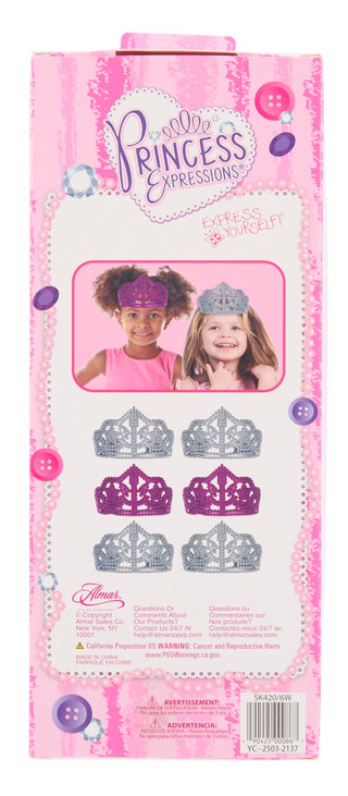 Thumbnail 2: Princess Expressions 6 Pk Princess Tiaras Set 