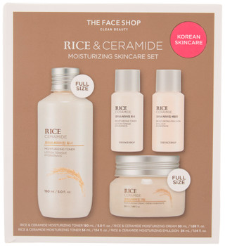 Thumbnail 1: THE FACE SHOP 4 Pc Rice & Ceramide Skincare Set  