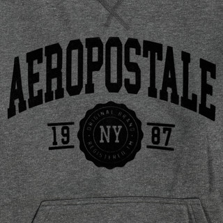 Thumbnail 2: Aeropostale Big Men's Kangaroo Pocket Flocked Logo Hoodie 