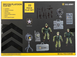 Thumbnail 2: US ARMY 22 Pc Recon Platoon Play Set 