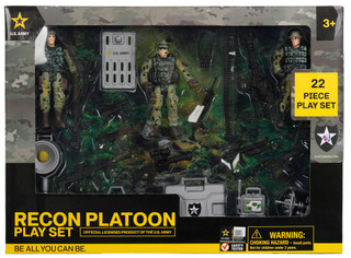 Thumbnail 1: US ARMY 22 Pc Recon Platoon Play Set 