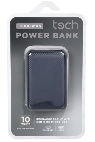 Thumbnail 1: Tech 10k mAh USB-C Portable Power Bank 