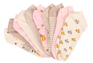 Thumbnail 2: Majesty Brands Women's 10 Pr Harvest Themed No Show Socks 