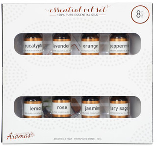 Thumbnail 1: Goldessence Aromas 8 Pk 100% Pure Essential Therapeutic Oils 