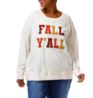 Thumbnail 1: Sable Sky Women's Plus Fall Yall Sweatshirt  