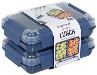 Thumbnail 1: Progressive 2 Pk Snap Lock Divided Lunch Containers 