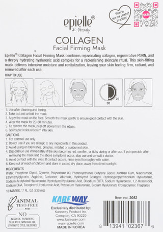 Thumbnail 2: EPIELLE 10 Pk Collagen Facial Firming Masks 