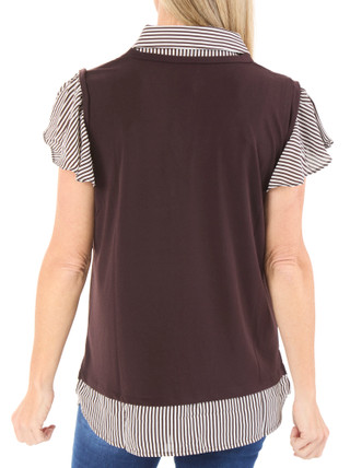 Thumbnail 2: Adrianna Papell Women's Flutter Sleeve Knit Twofer  