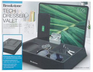 Thumbnail 1: Brookstone Tech Dresser Valet with Cable Slots 