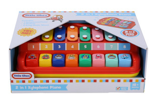 Thumbnail 1: Little Tikes 2 in 1 Xylophone Piano with Mallets & Music Sheet 