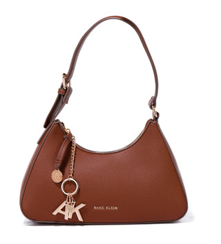 Thumbnail 1: ANNE KLEIN Shoulder Bag with Detachable Metal Logo Charms 