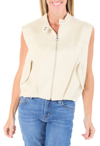Thumbnail 1: Steve Madden Women's Faux Suede Zip-Up Balloon Vest 
