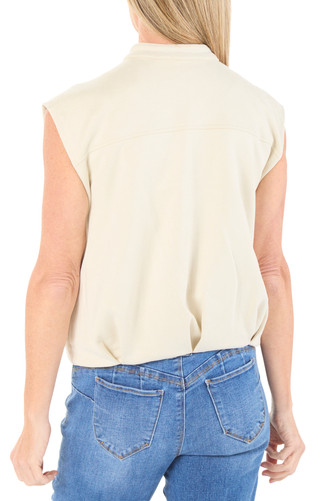 Thumbnail 2: Steve Madden Women's Faux Suede Zip-Up Balloon Vest 