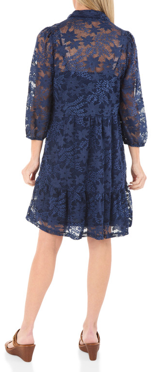 Thumbnail 2: Lucky Brand Women's 3/4 Sleeve Lined Lace Button Dress 