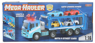 Thumbnail 2: Brooklyn Lollipop Lights & Sounds Mega Hauler w/ 4 Street Cars  